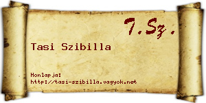 Tasi Szibilla névjegykártya